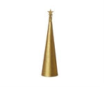 Lübech Living juletræ Creased cone metallic gold højde 30 cm og diameter 8 cm - Frnsenhome